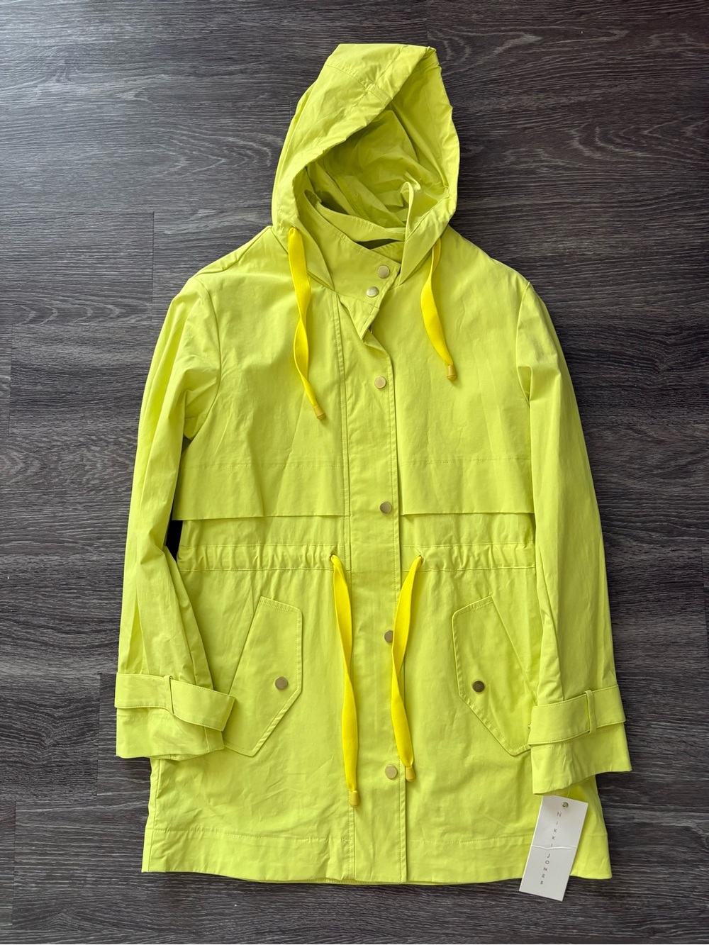Nikki Jones Lime Green Hooded Anorak Jacket